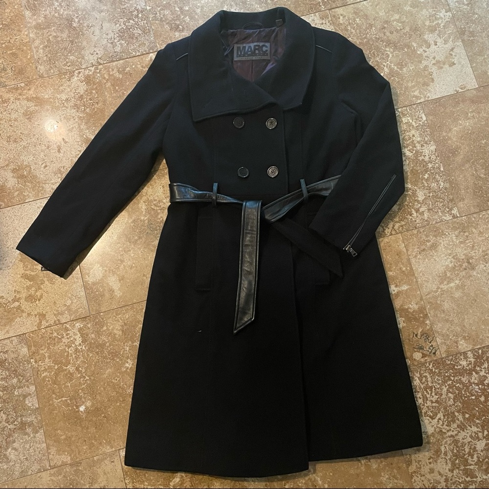 Andrew Marc Long Wool/Cashmere Blend Coat